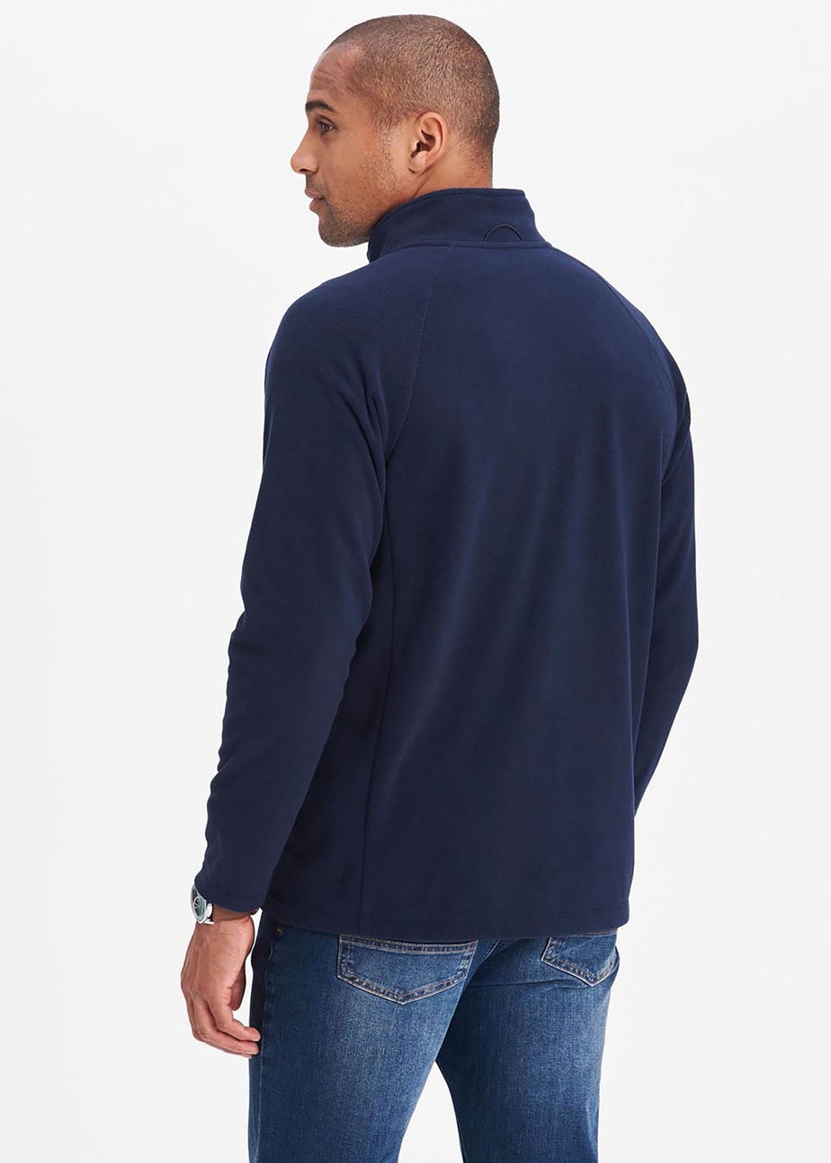 Cotton Traders Navy Recycled Microfleece Jacket
