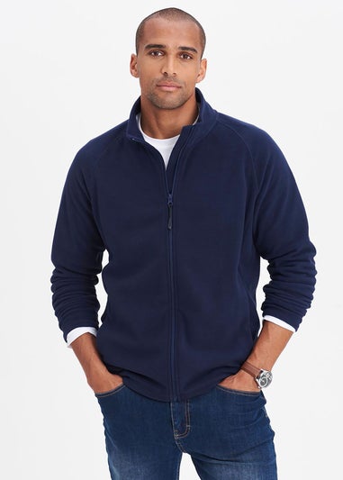 Cotton Traders Navy Recycled Microfleece Jacket
