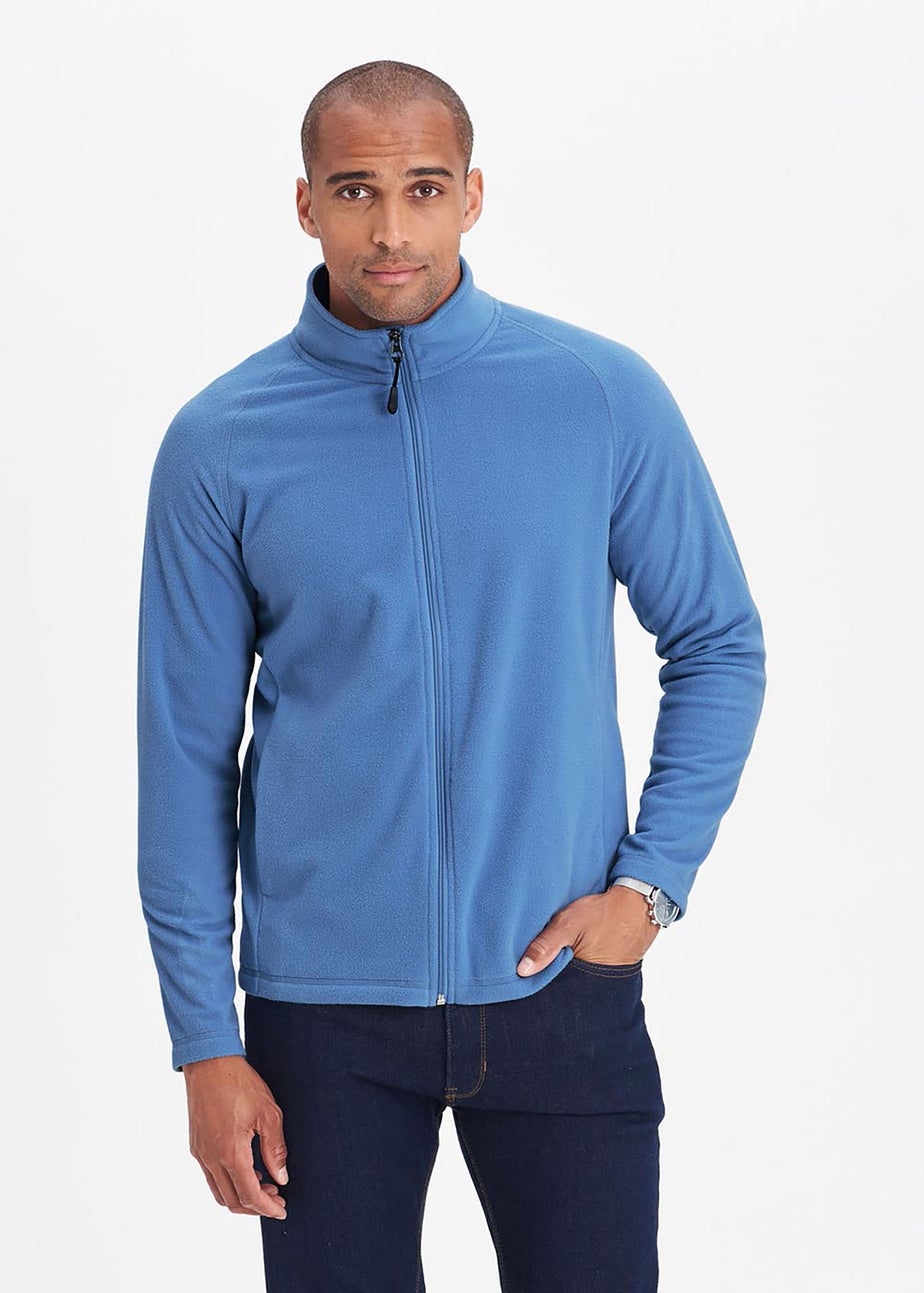 Cotton Traders Arctic Blue Recycled Microfleece Jacket