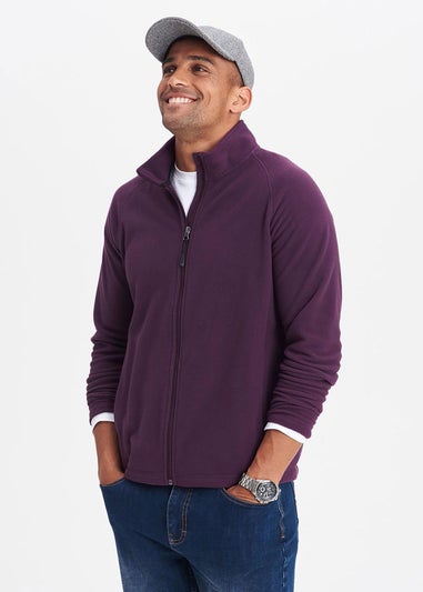 Cotton Traders Deep Violet Recycled Microfleece Jacket
