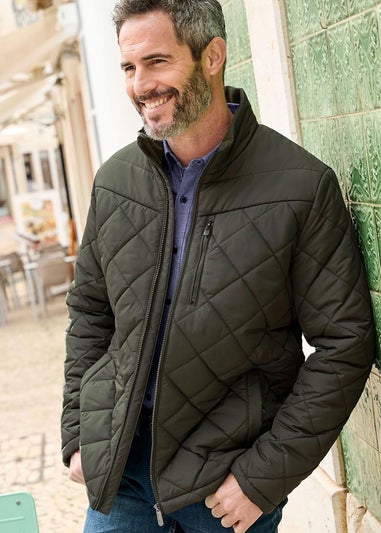 Cotton Traders Dark Thyme Showerproof Padded Jacket