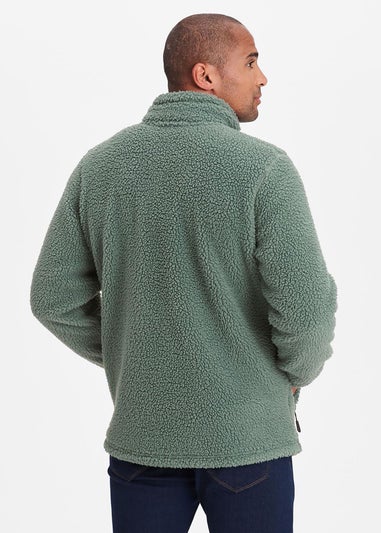 Cotton Traders Pale Green Sherpa Fleece Jacket