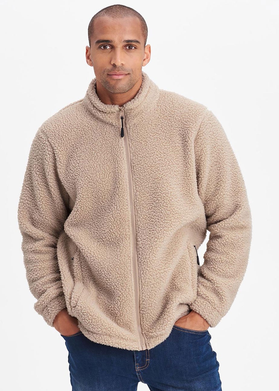 Cotton Traders Beige Sherpa Fleece Jacket