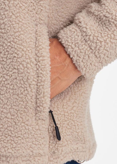 Cotton Traders Beige Sherpa Fleece Jacket