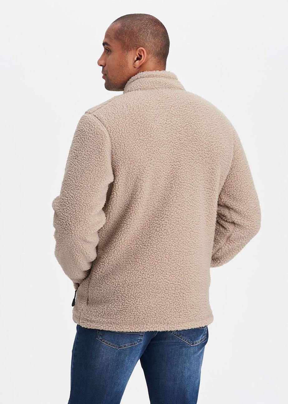 Cotton Traders Beige Sherpa Fleece Jacket