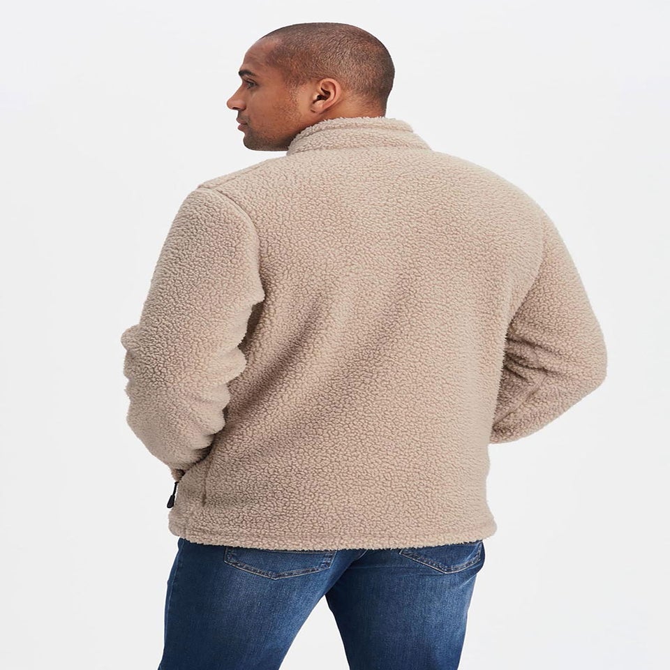 Cotton Traders Beige Sherpa Fleece Jacket