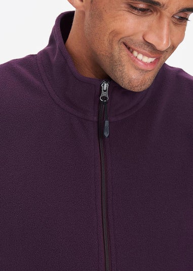 Cotton Traders Deep Violet Recylced Microfleece Gilet