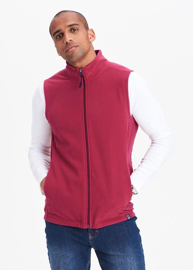 Cotton Traders Light Berry Recylced Microfleece Gilet