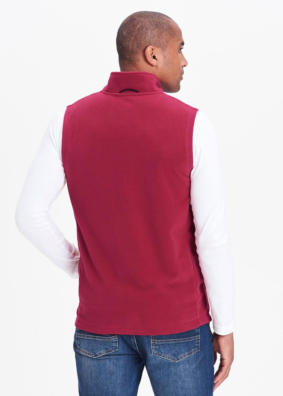 Cotton Traders Light Berry Recylced Microfleece Gilet