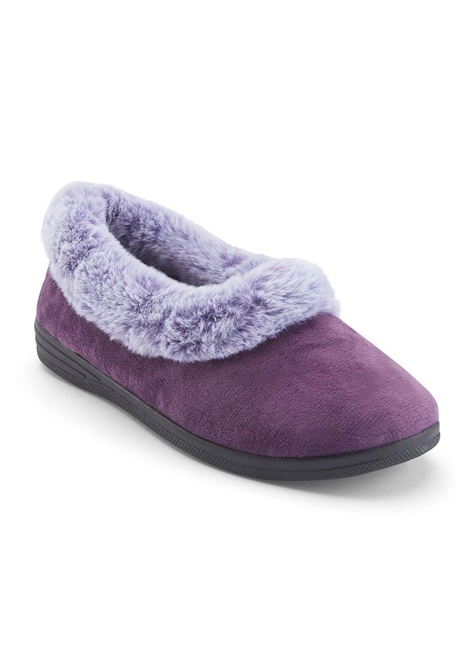 Cotton Traders Amethyst Classic Slippers
