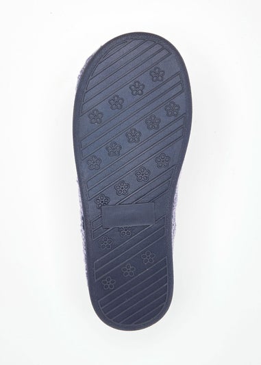 Cotton Traders Navy Spot Slipper
