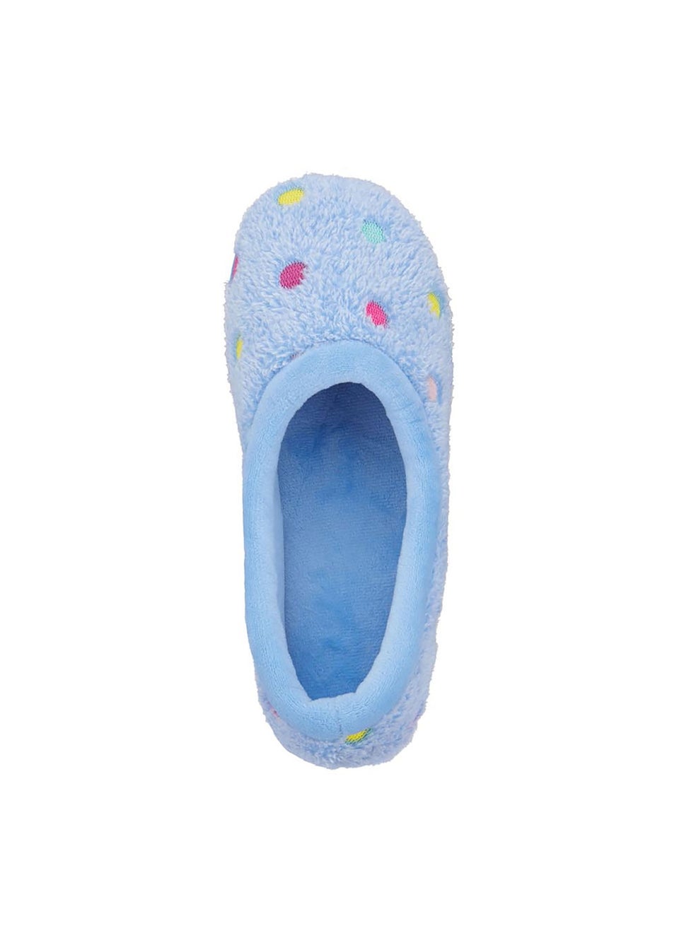 Cotton Traders Sky Blue Spot Slipper