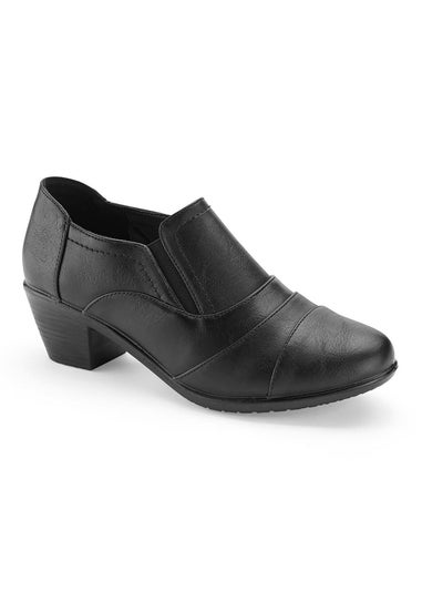 Cotton Traders Black Heeled Trouser Shoes