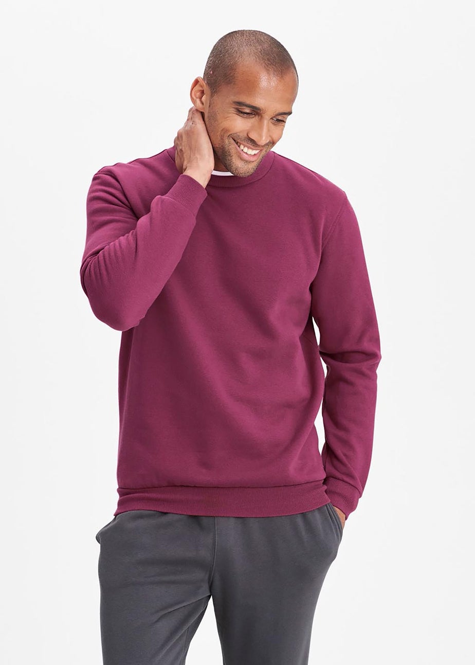 Cotton Traders Dark Raspberry Crew Neck Sweatshirt
