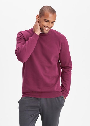 Cotton Traders Dark Raspberry Crew Neck Sweatshirt