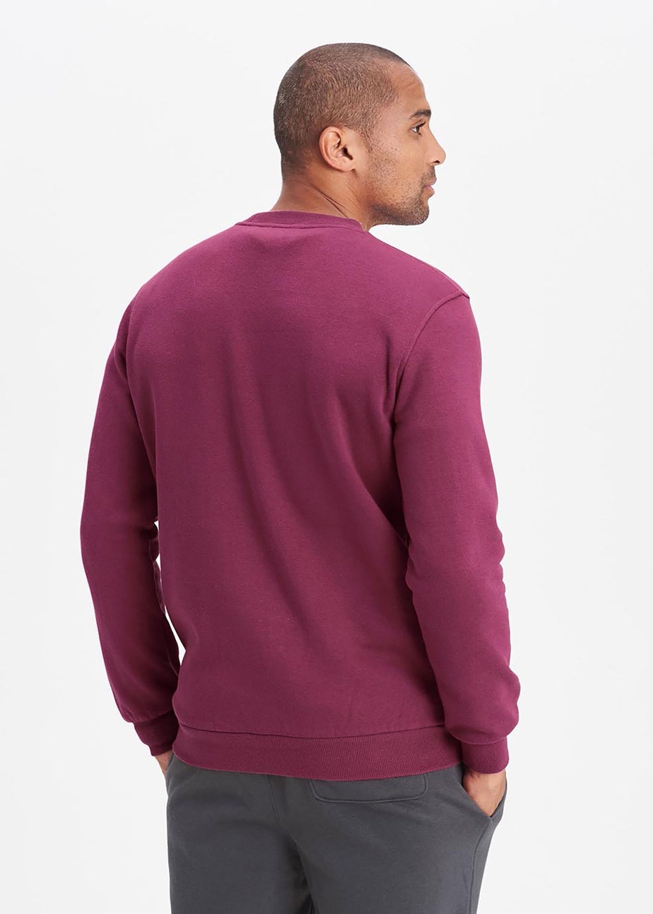 Cotton Traders Dark Raspberry Crew Neck Sweatshirt