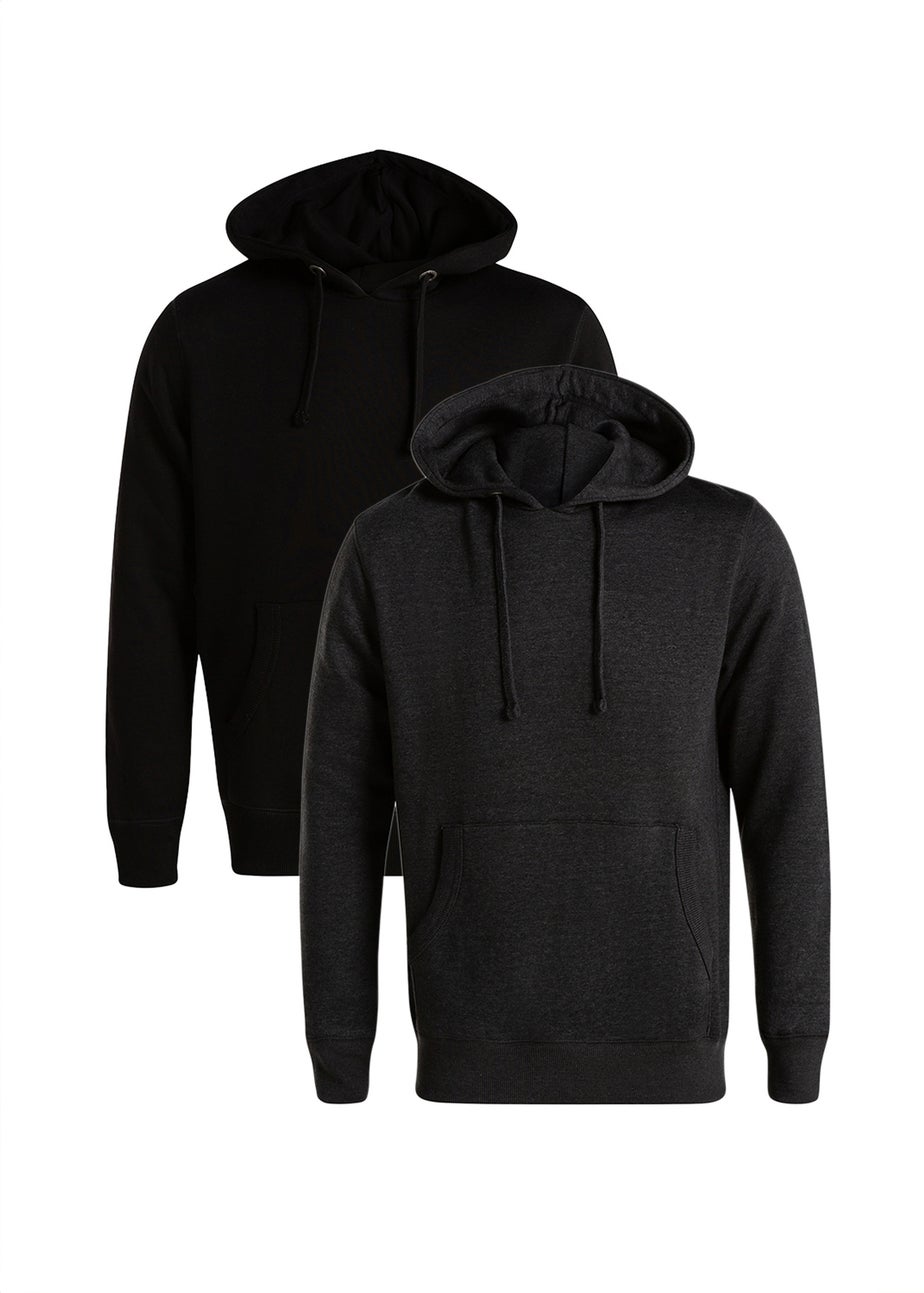 French Connection Black Cotton Blend Hoodies 2 Pack