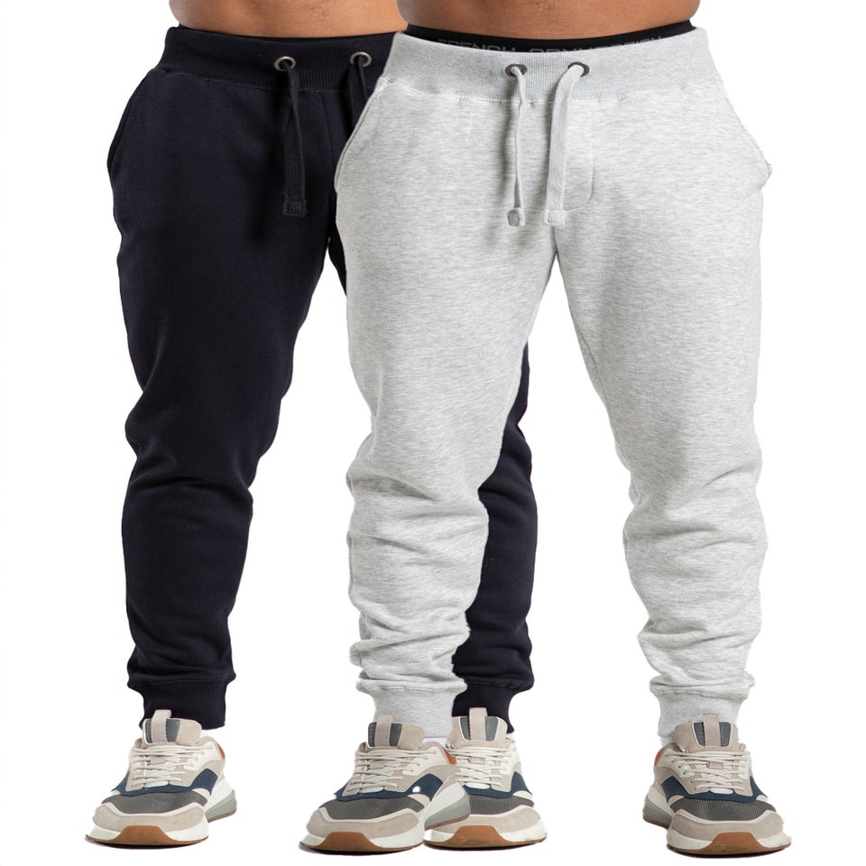 French Connection Navy Cotton Blend Joggers 2 Pack