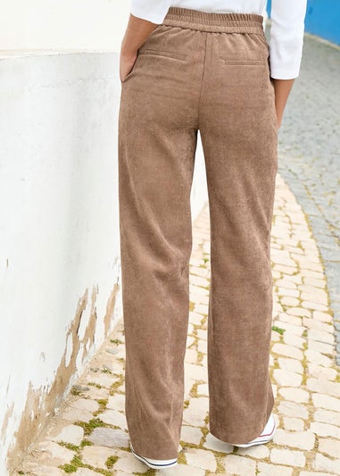 Cotton Traders Light Tan Wide Leg Cord Trouser