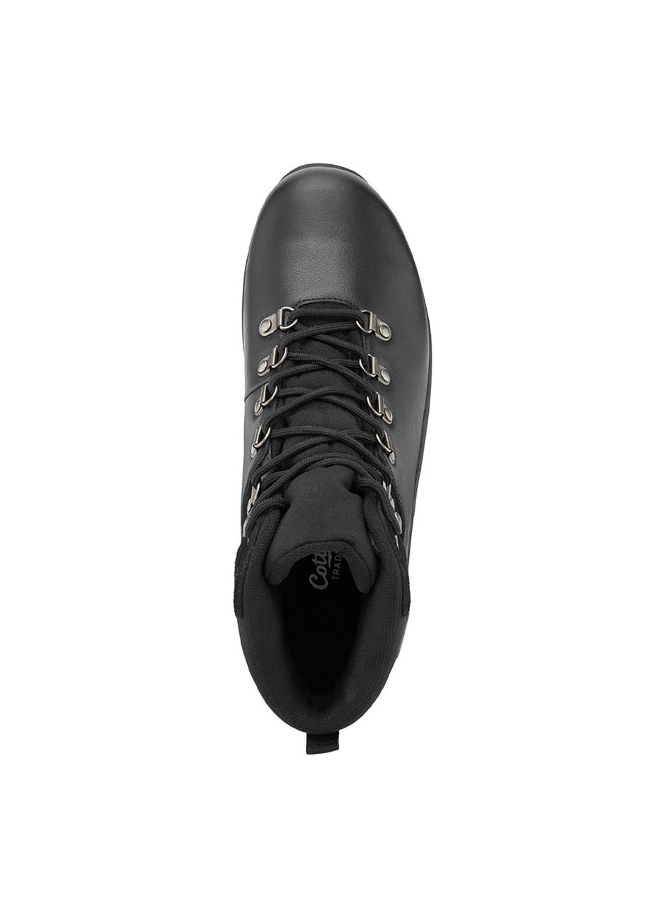 Cotton Traders Black Waterproof Leather Boots