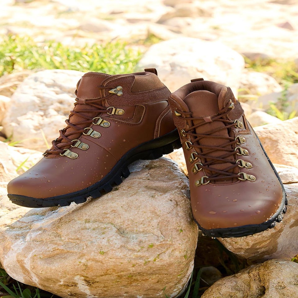Cotton Traders Tan Waterproof Leather Boots