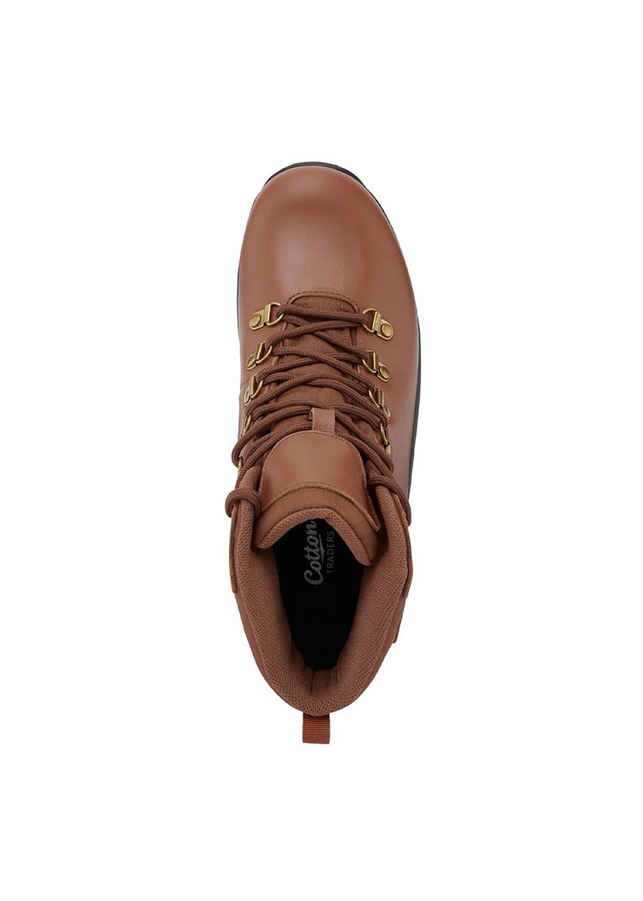 Cotton Traders Tan Waterproof Leather Boots