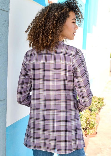 Cotton Traders Light Crocus Check Shirt