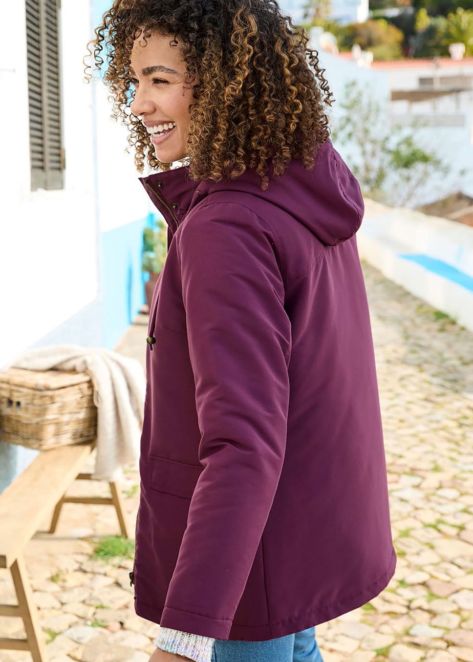 Cotton Traders Wine Showerproof Padded Jacket