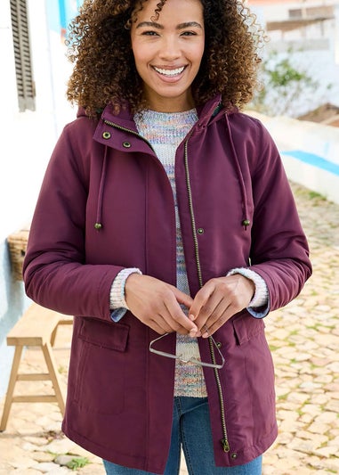 Cotton Traders Wine Showerproof Padded Jacket