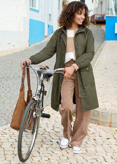 Cotton Traders Dark Forest Longline Showerproof Parka