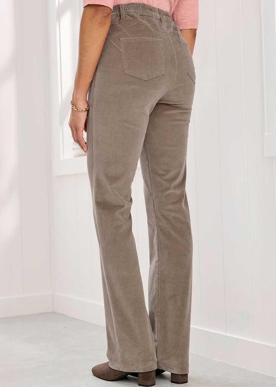 Cotton Traders Mocha Stretch Cord Straight Leg Jeans