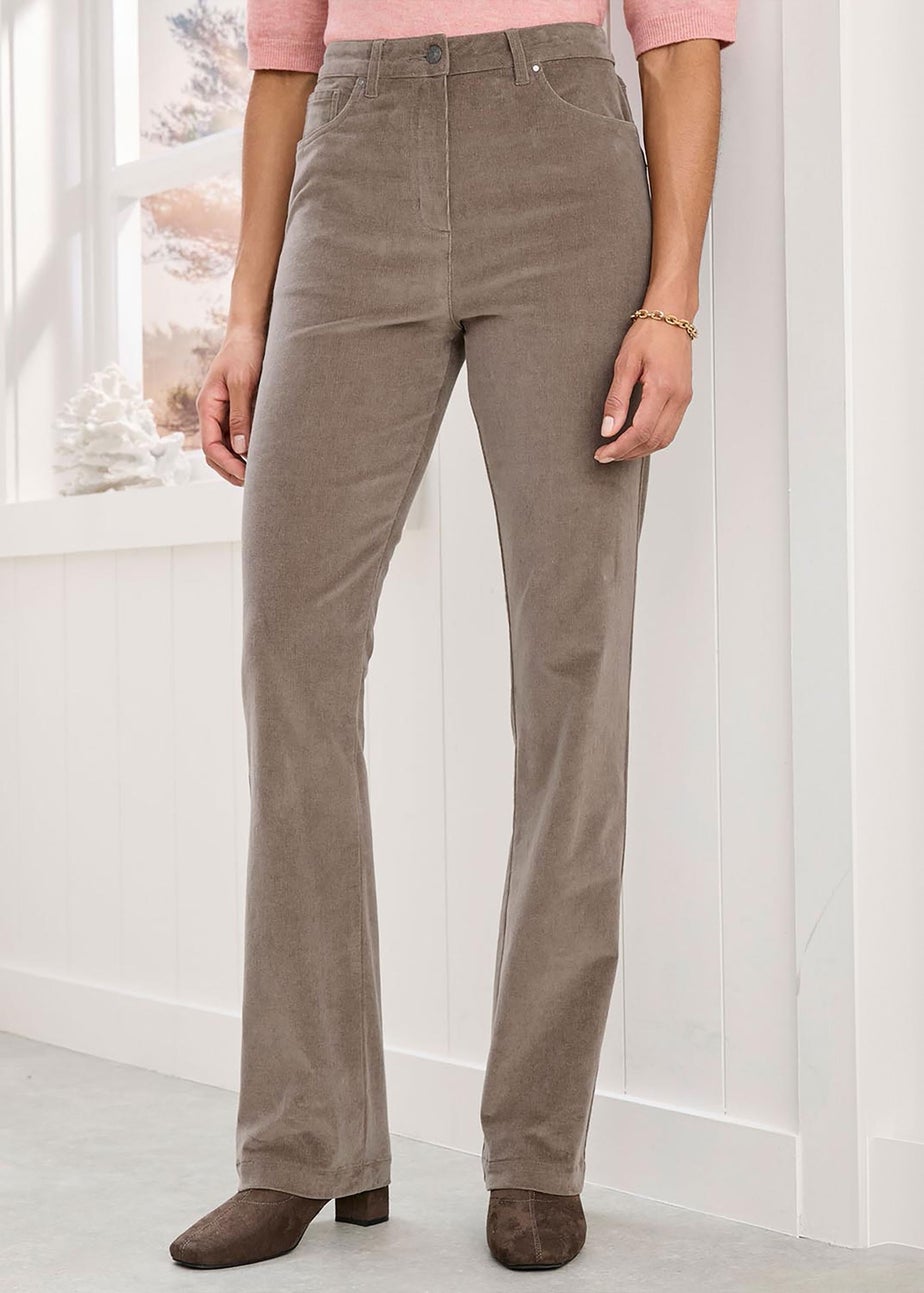 Cotton Traders Mocha Stretch Cord Straight Leg Jeans
