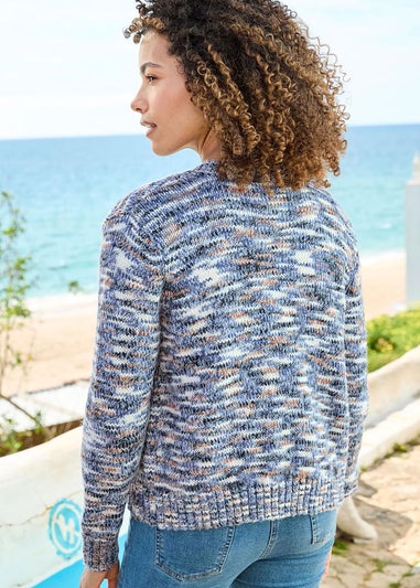 Cotton Traders Night Sky Button Through Cardigan
