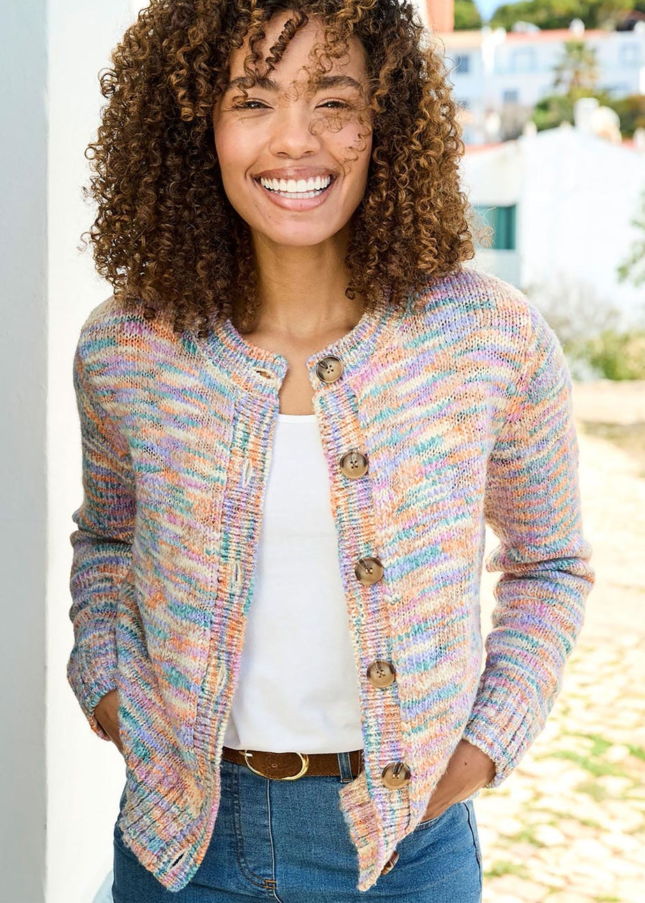 Cotton Traders Oyster Button Through Cardigan