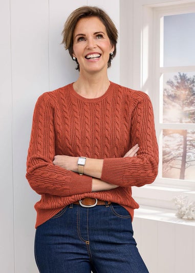 Cotton Traders Ginger Cutest Cable Jumper