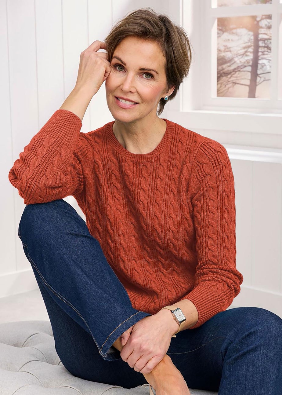 Cotton Traders Ginger Cutest Cable Jumper