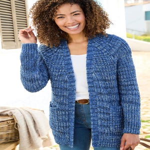 Cotton Traders Night Sky Fleck Edge To Edge Cardigan