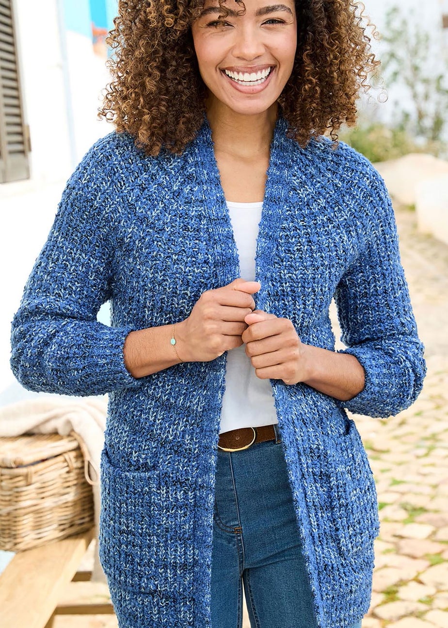 Cotton Traders Night Sky Fleck Edge To Edge Cardigan