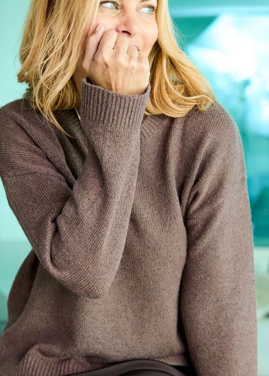 Cotton Traders Dark Chestnut Soft Relaxed jumper