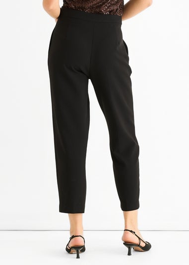 Gini London Black Ankle Grazer Cigarette Tailoring Trousers