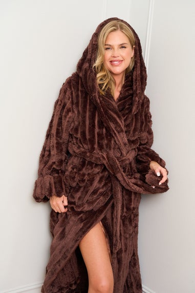JimJam Chocolate Ribbed Dressing Gown