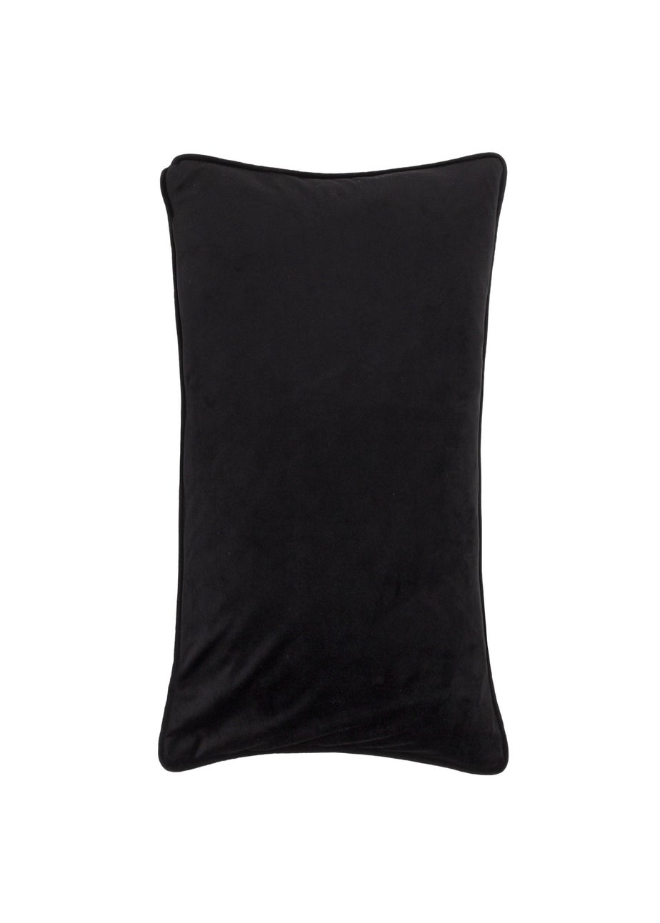 Furn Celestial Stories Embroidered Velvet Linen Cushion