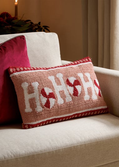 Furn Candy Ho Ho Ho Tufted Pink Cushion