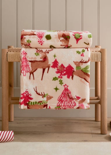 Duvet Day Sleigh Team Printed Fleece Multi Throw