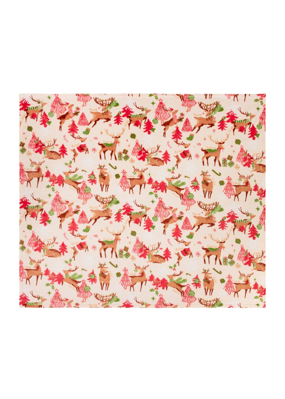 Duvet Day Sleigh Team Printed Fleece Multi Throw