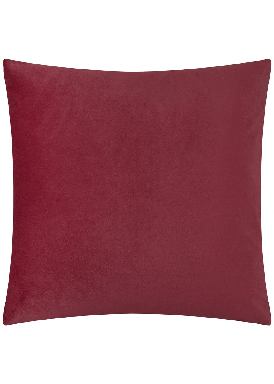 Paoletti Evoke Cut Velvet Burgundy Cushion