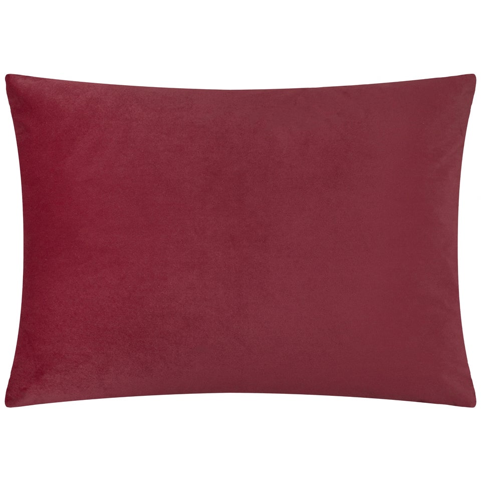 Paoletti Evoke Cut Velvet Burgundy Cushion