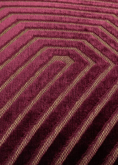 Paoletti Evoke Cut Velvet Burgundy Cushion