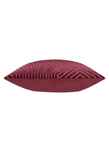 Paoletti Evoke Cut Velvet Burgundy Cushion