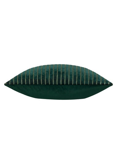 Paoletti Savoy Stripe Velvet Emerald Cushion